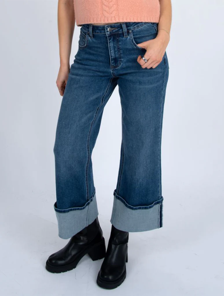 Carla Stretch Denim Cuff Pant