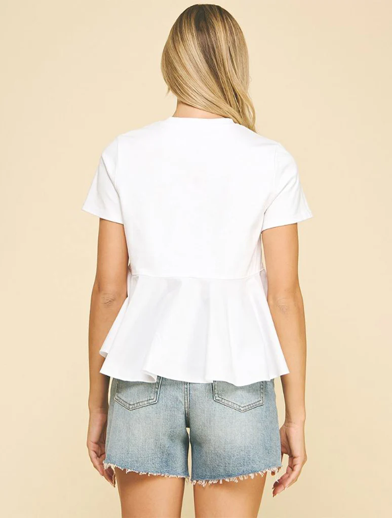 Contrast Shirring Blouse Top  FINAL SALE - Image 6