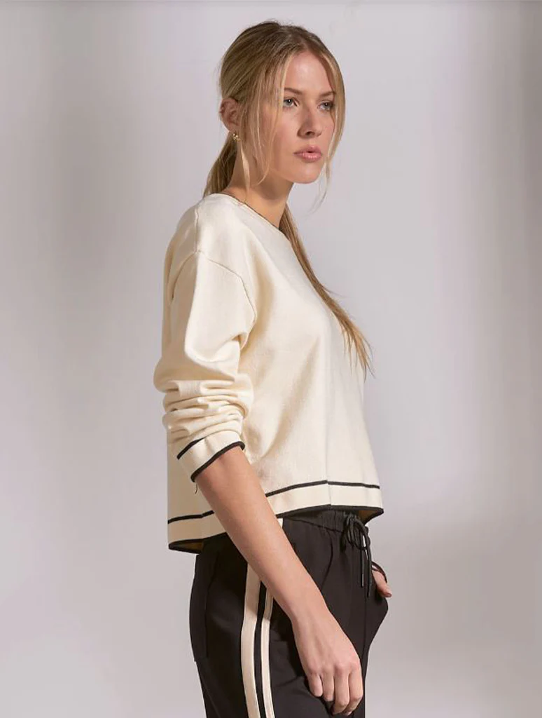 Crewneck Sweater With Contrast - Image 2