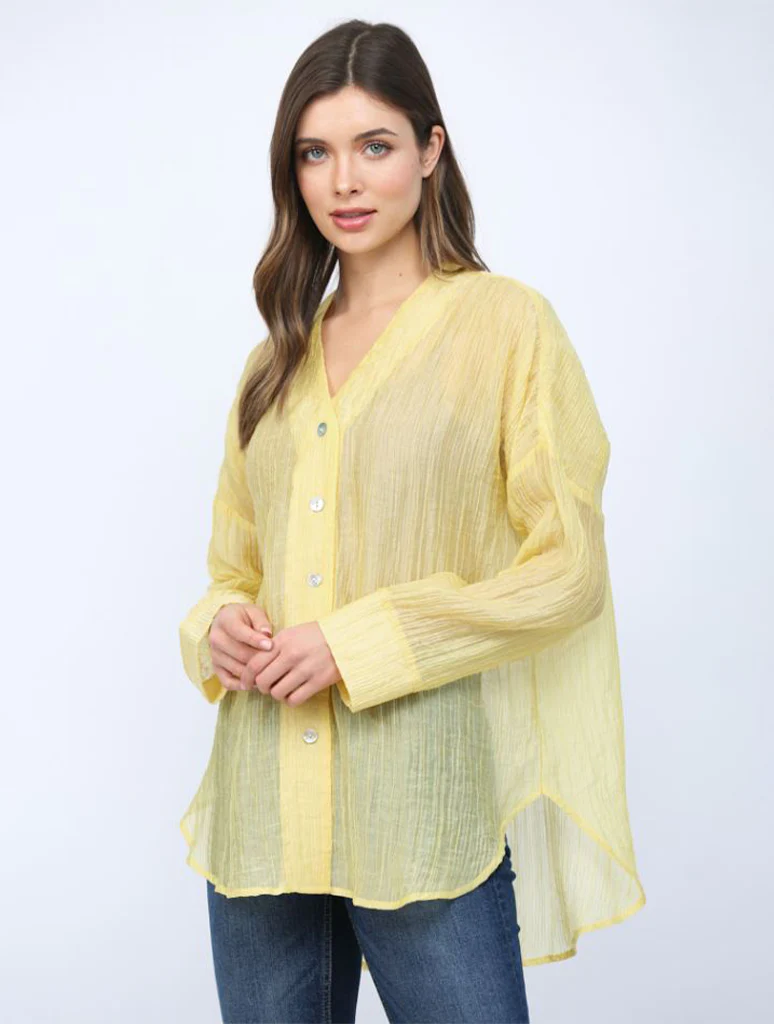 Crinkled Button Up Top - Image 2