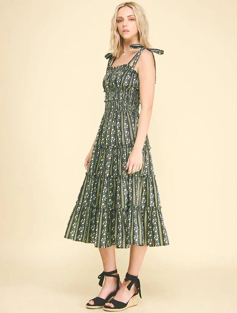 Floral Tiered Midi Dress - Image 2