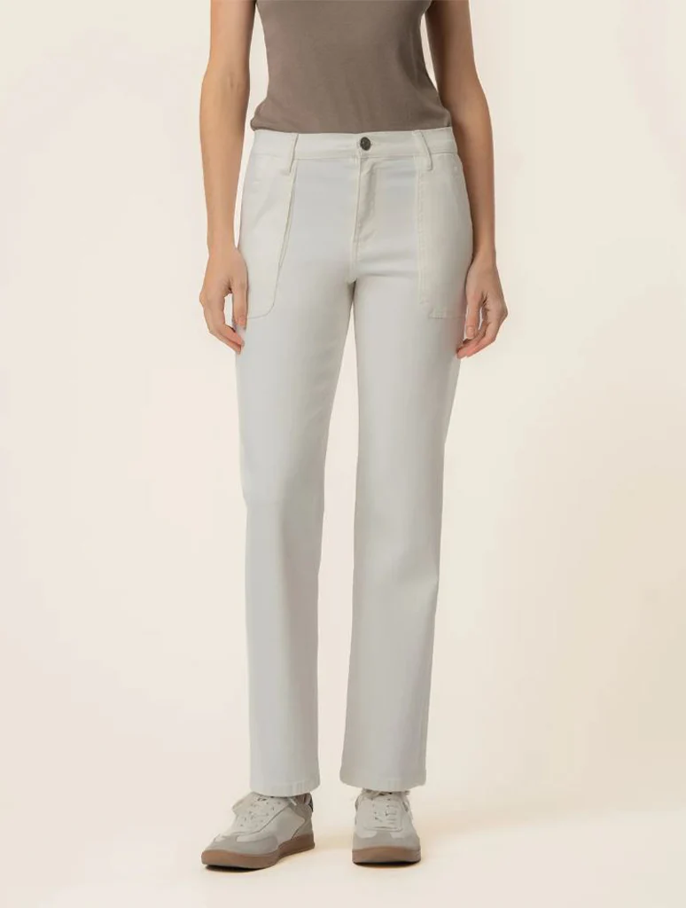 Kut From The Kloth Avery High Rise Easy Straight Leg Jean with Pork Chop Pocket