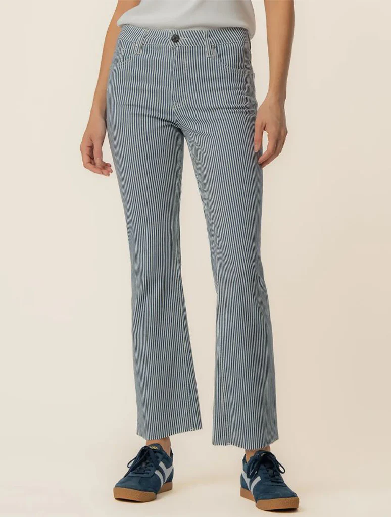 Kut From The Kloth Kelsey High Rise Fab Ab Ankle Flare Inset Leg Pants