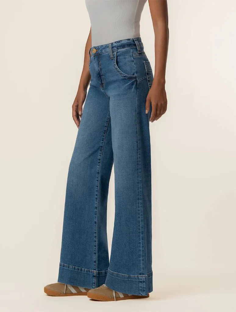 Kut From The Kloth Maya High Rise Wide Leg Wide Hem Jeans - Image 2