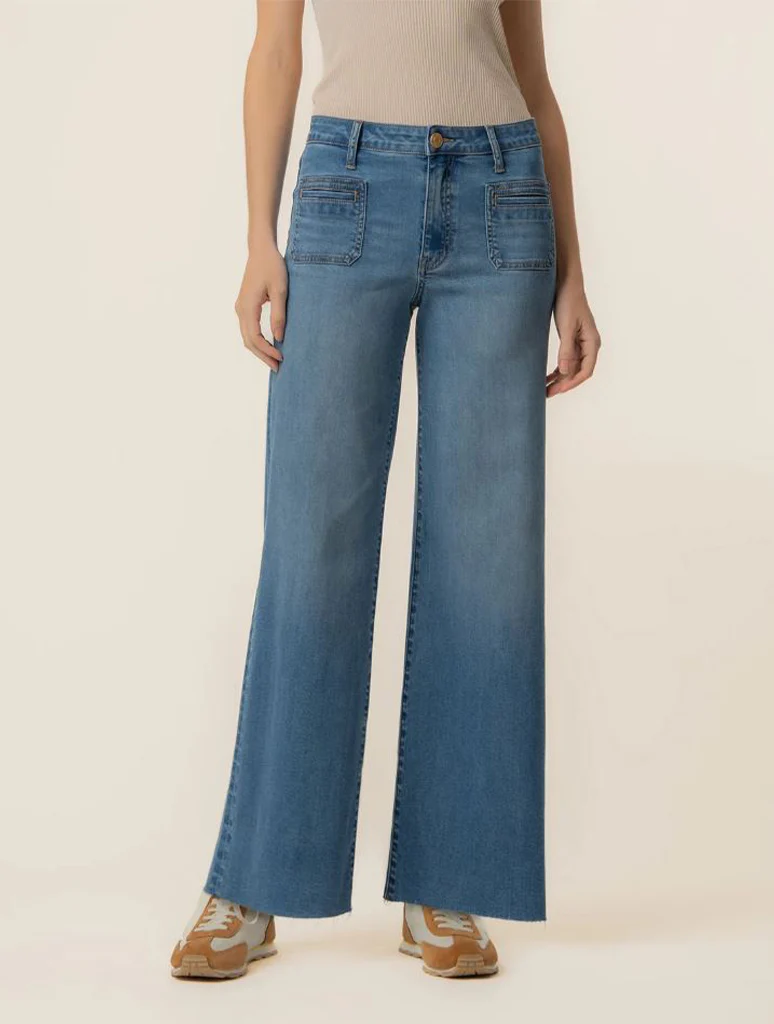 Kut From The Kloth Meg High Rise Wide Leg Patch Pocket