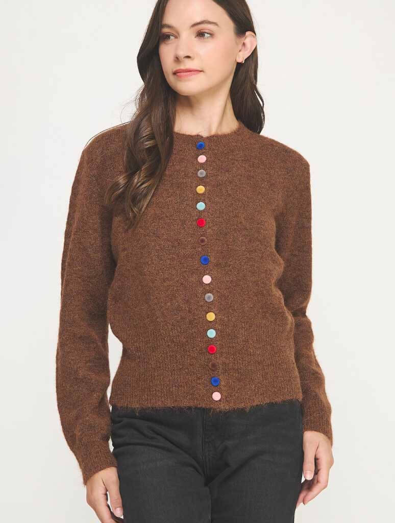 Multi Color Button Knit Cardigan FINAL SALE