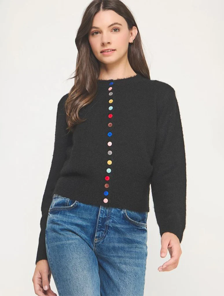 Multi Color Button Knit Cardigan FINAL SALE - Image 4