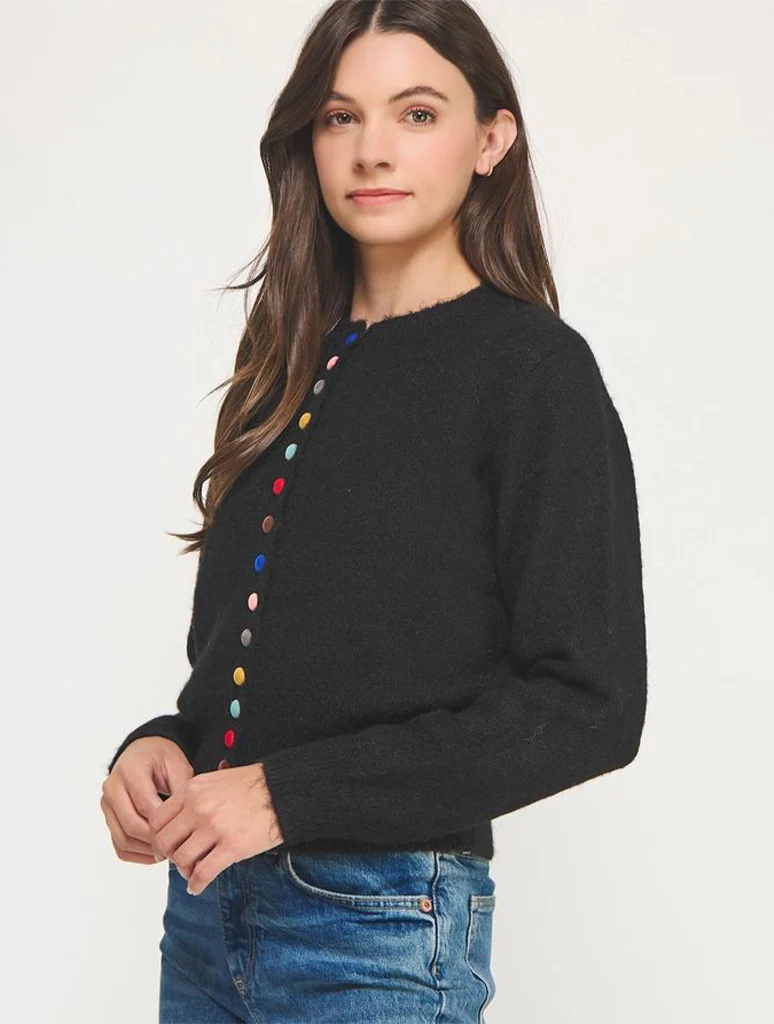 Multi Color Button Knit Cardigan FINAL SALE - Image 5