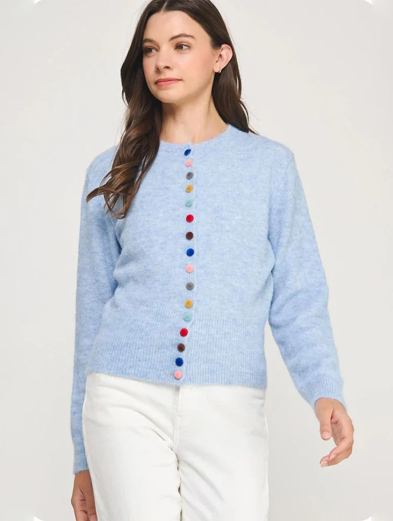 Multi Color Button Knit Cardigan FINAL SALE - Image 7