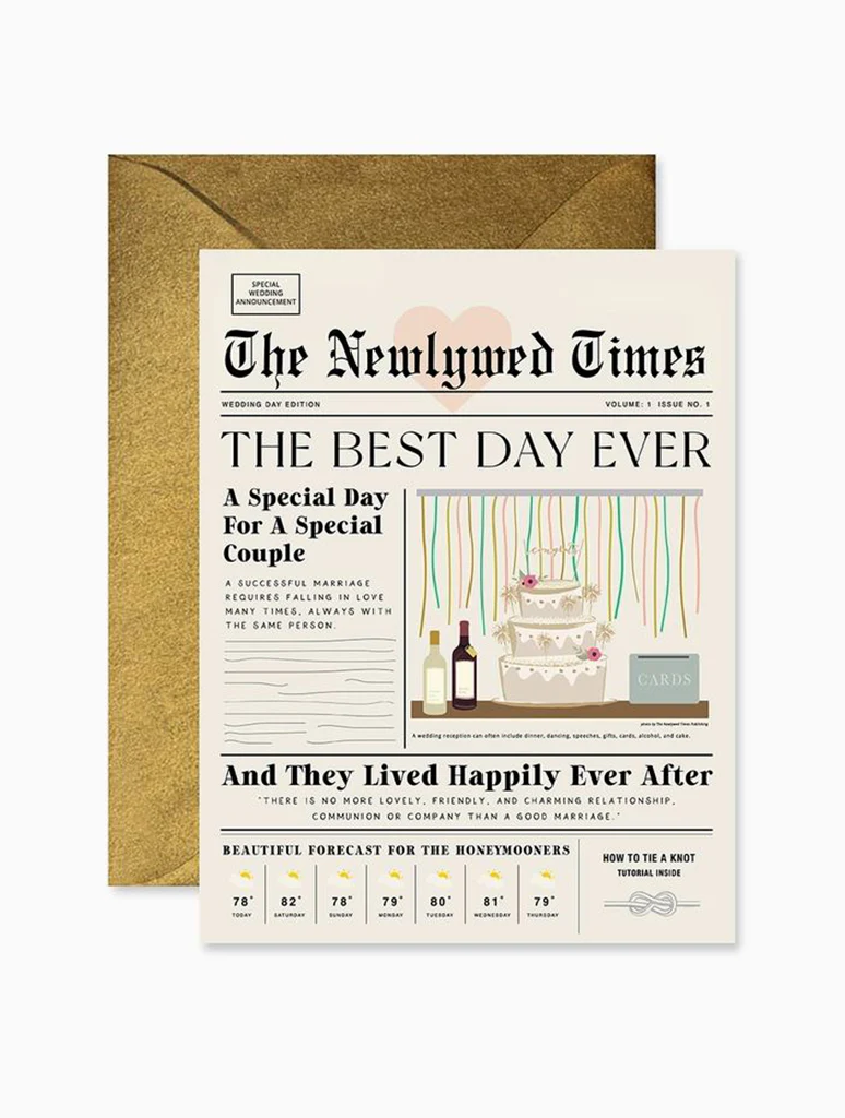Newlywed Times Greeting Card