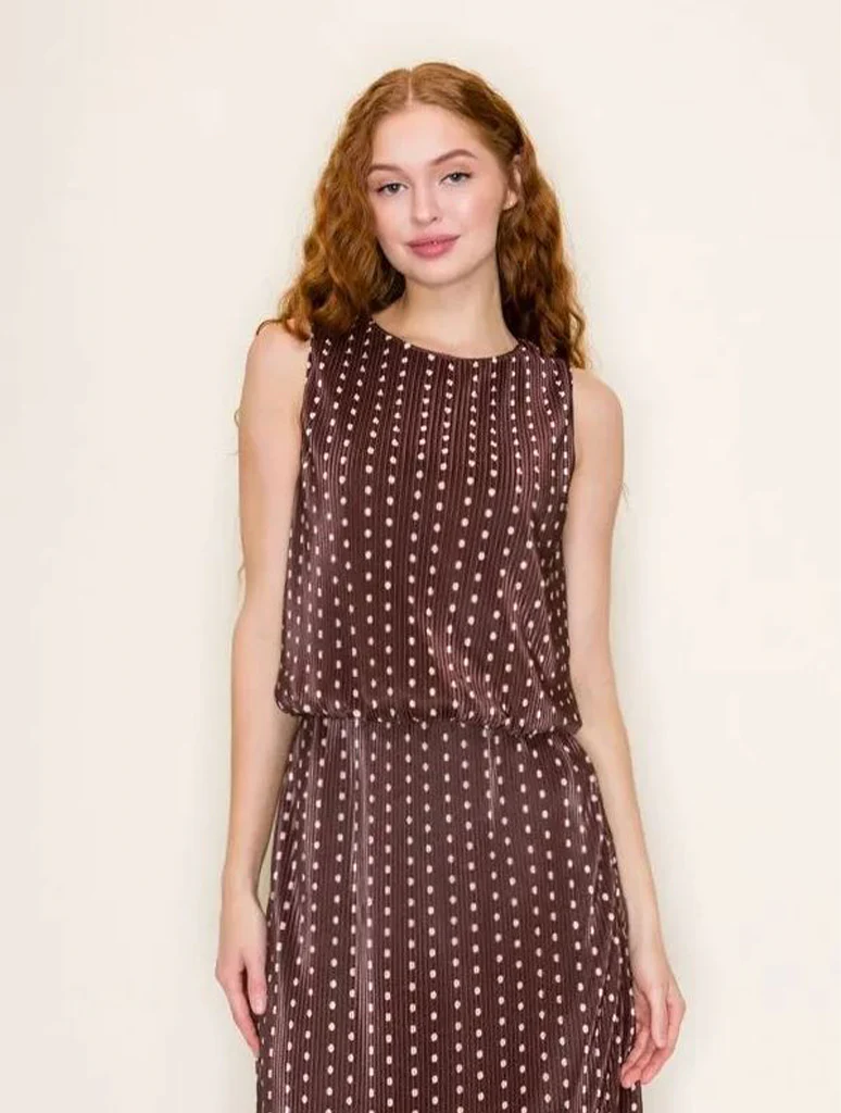 Polkadot Plissé Bubble Top