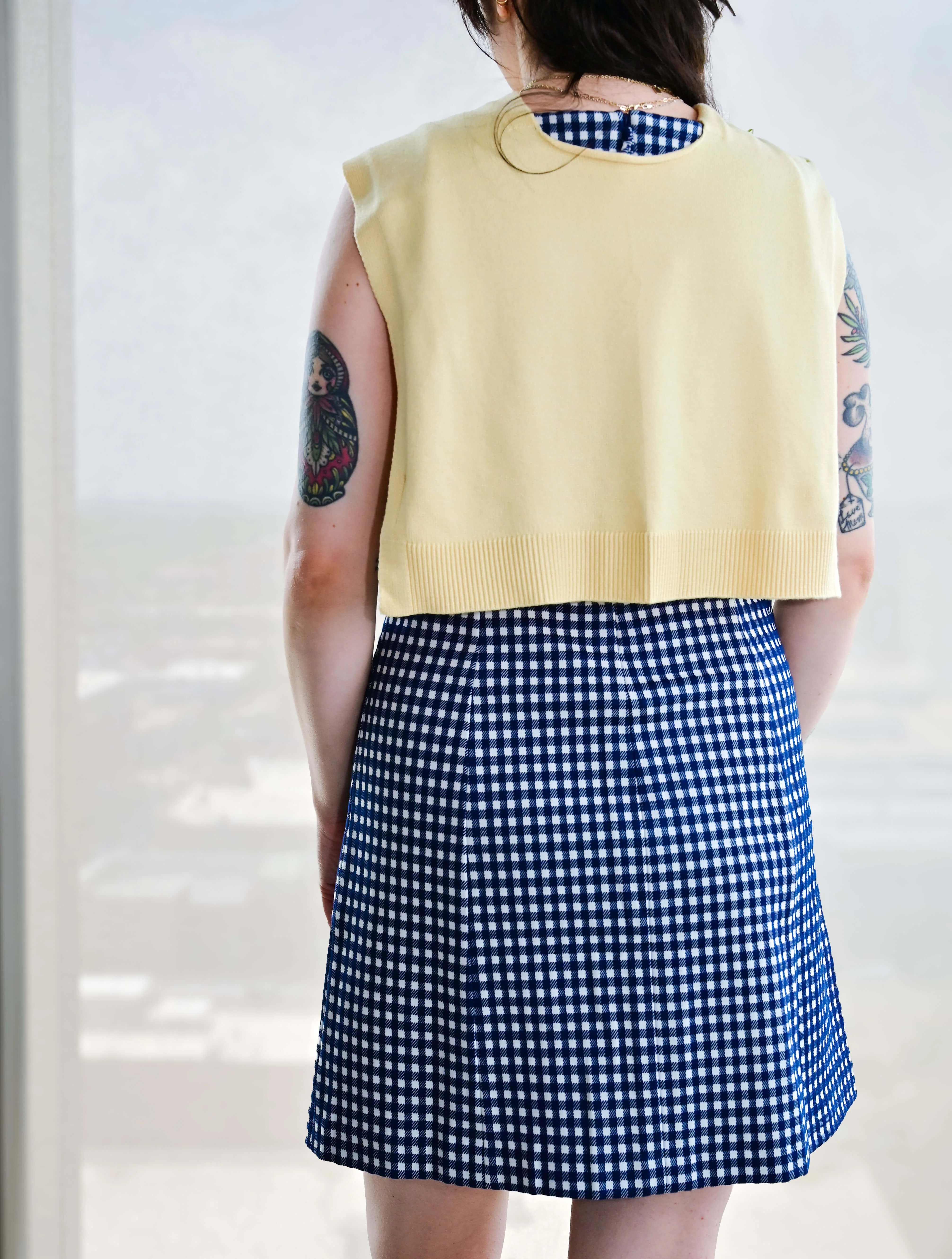Preppy Mock Neck Sweater Wrap - Image 2