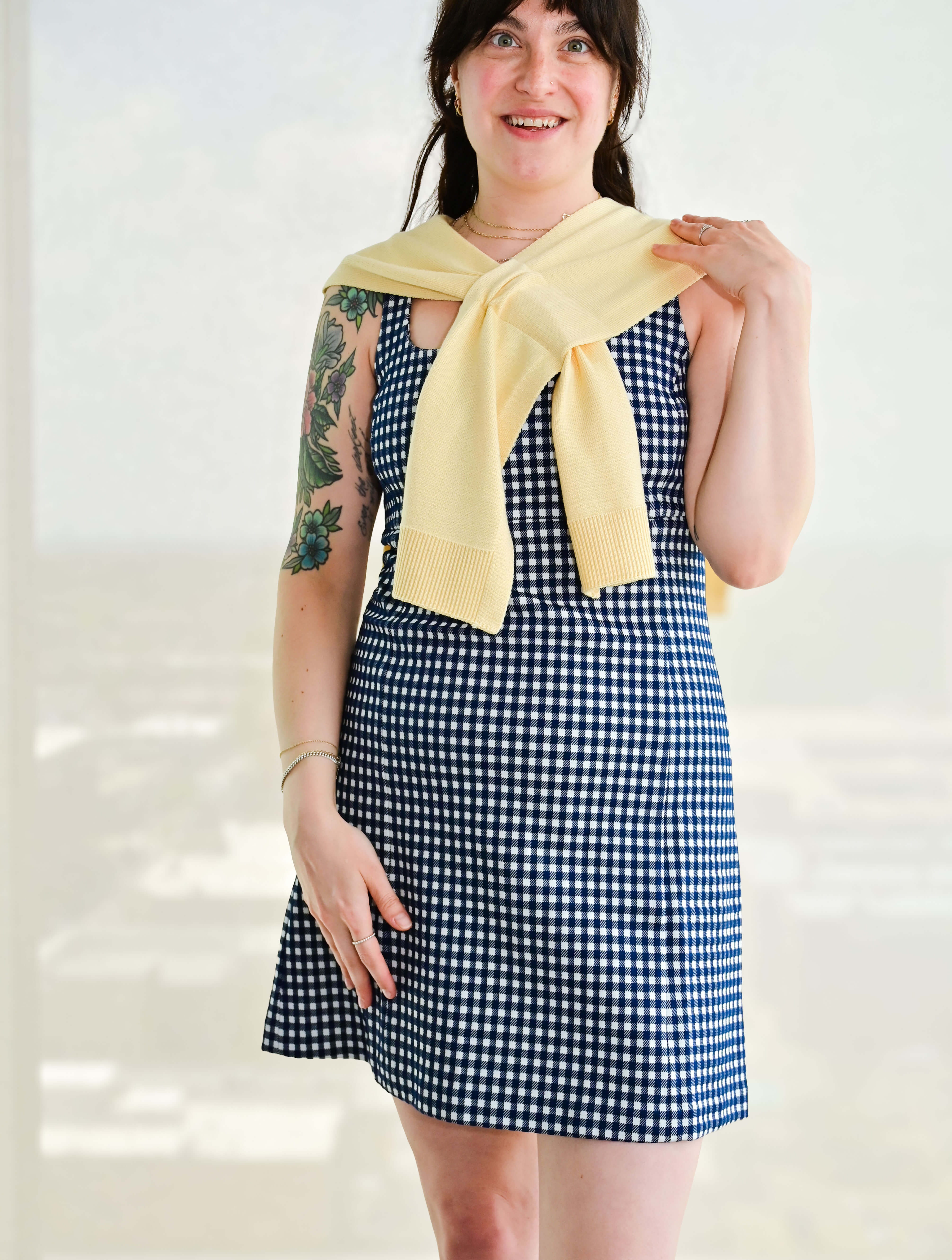 Preppy Mock Neck Sweater Wrap - Image 3