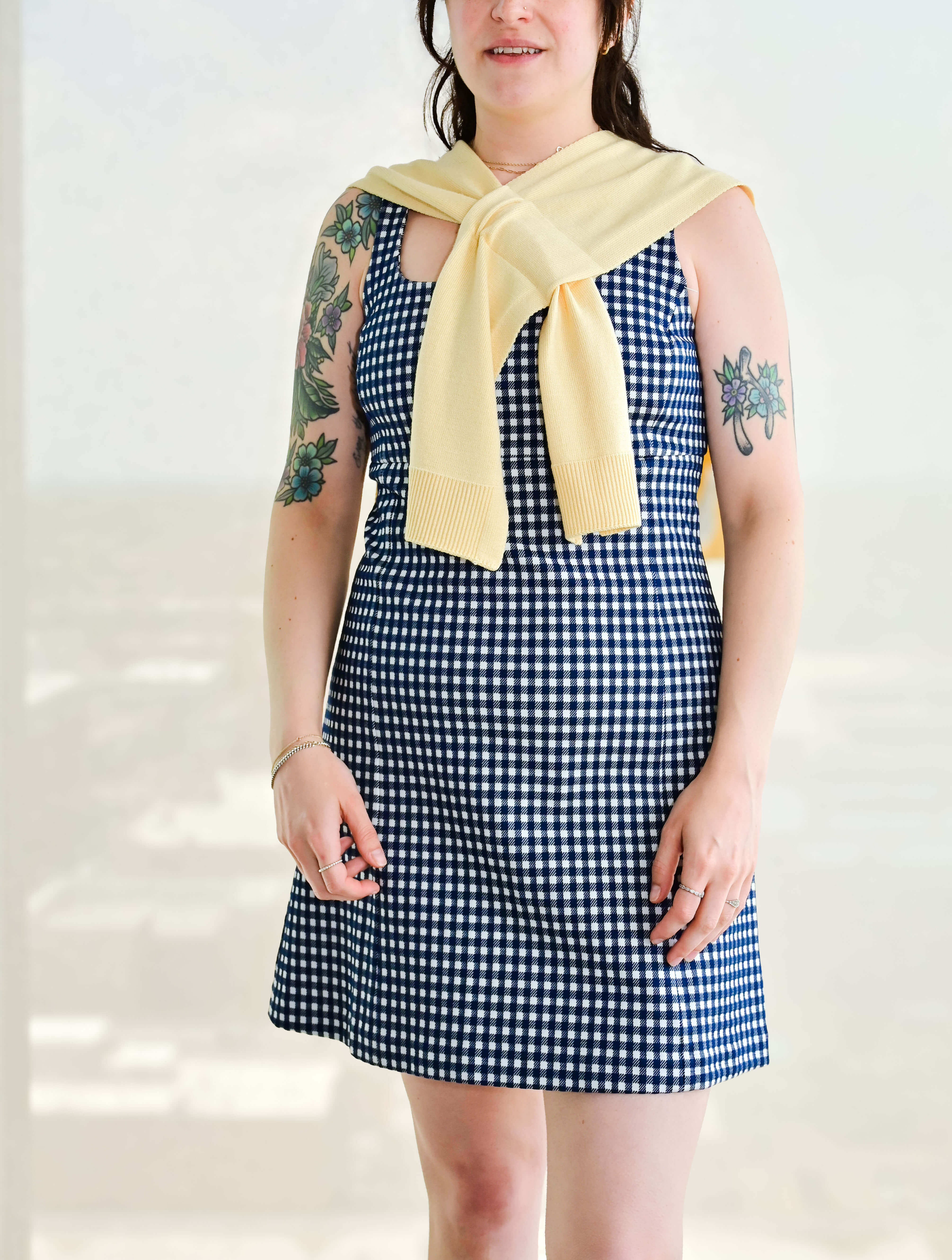 Preppy Mock Neck Sweater Wrap - Image 4