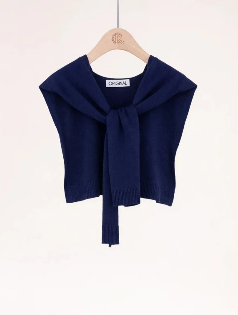 Preppy Mock Neck Sweater Wrap - Image 5