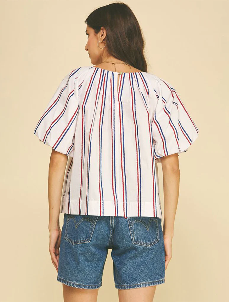 USA Inspired Stripe Blouse - Image 3