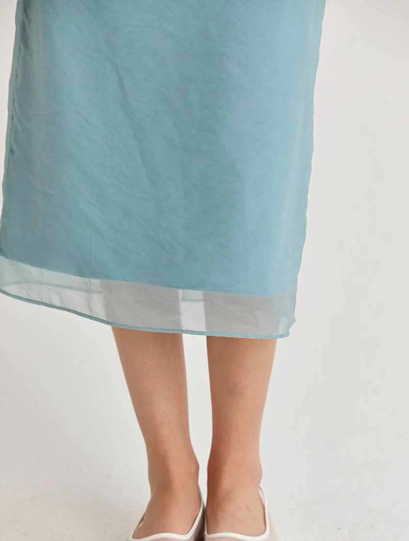 Zeah Organza Tube Midi Dress - Image 3